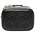 Sac Vanity Chanel Mini CC Matelassé en Cuir Caviar Noir avec Poignée et Chaîne - vue 3