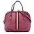 Borsa Satchel Dome Gucci Medium in pelle di vitello Web Rosa