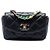 Borsa a tracolla Chanel Mini Quilted Lambskin Cocovado Ribbon Chain Flap Nera Nero