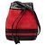 Mini borsa a secchiello Gucci Ophidia in suede e vernice rossa con Web Rosso