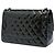 Borsa a tracolla Chanel Jumbo Classic Double Flap in vernice striata verde - vista 2