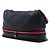 Borsa a tracolla espandibile Chanel in pelle di vitello traforata blu - vista 2