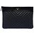 Clutch Chanel Medium Chevron Caviar Mademoiselle O Case Nera Nero