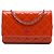 Borsa a tracolla Chanel CC Quilted Patent Incognito Wallet On Chain Arancione