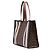 Borsa Book Tote Burberry TB Monogram E Canvas Stripe Marrone - vista 2
