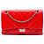 Borsa a tracolla Chanel Reissue 2.55 Double Flap 227 in vernice matelassé rossa Rosso