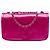 Bolso de Hombro Chanel CC Patent Lipstick Ligne Flap Rosa
