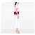 Bolso de Hombro Chanel CC Patent Lipstick Ligne Flap Rosa - vista 6