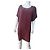 Vestido corto de seda burdeos Ikks