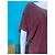 Vestido corto de seda burdeos Ikks - vista 4