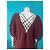 Vestido corto de seda burdeos Ikks - vista 6