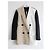 Petar Petrov Blazer Oversized de Lino Colourblock Negro Blanco Beige - vista 3