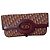 Borsa Christian Dior Monogram in tela bordeaux e marrone Bordò