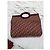 Borsa Christian Dior Monogram in tela bordeaux e marrone Bordò - vista 5