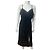 Autre Marque Sud Express Samtkleid Schwarz mit Leopardenmuster