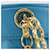 Borsa a tracolla Mini Chain Chanel Blu Turchese - vista 17