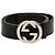 Cintura Gucci Interlocking G GG Logo Buckle Nero Argento