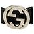 Cintura Gucci Interlocking G GG Logo Buckle Nero Argento - vista 5