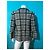 Autre Marque Anthropologie karierte Strickjacke Schwarz Weiß Grün - Ansicht 4