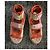 Sandali platform Chanel in pelle matelassé e camoscio Beige Arancione - vista 3