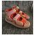 Sandali platform Chanel in pelle matelassé e camoscio Beige Arancione - vista 4