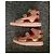 Sandali platform Chanel in pelle matelassé e camoscio Beige Arancione - vista 6