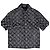 Camicia Louis Vuitton Denim Nero Ricami Monogram All-Over Taglia M Grigio Grigio antracite