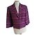Alain Manoukian Giacca corta a righe Rosa Rosso Beige Verde Porpora