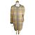 Autre Marque Devernois gelb-grau karierte Strickjacke aus Wolle Beige