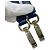 Borsa a tracolla Prada in pelle Saffiano Azzurro Blue - vista 9