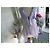 inconnue Lavendelfarbenes Seidenkleid mit Rüschen - Ansicht 4