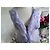 inconnue Lavendelfarbenes Seidenkleid mit Rüschen - Ansicht 9