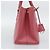 Prada Galleria Double Zip Tote Saffiano Leather Small Rosa - vista 3