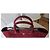 Borsa Prada in camoscio bordeaux Bordò - vista 4