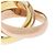Anello Cartier Trinity in oro rosa bianco e giallo 18K D'oro - vista 4