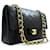 Borsa a tracolla con catena CHANEL Classic Double Flap 10" in pelle d'agnello nera Nero
