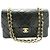 Borsa a tracolla con catena CHANEL Classic Double Flap 10" in pelle d'agnello nera Nero - vista 2