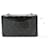 Borsa a tracolla con catena CHANEL Classic Double Flap 10" in pelle d'agnello nera Nero - vista 3