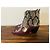 Autre Marque Botines Freelance Paris de cuero burdeos y estampado de serpiente Castaño Impresión de pitón - vista 11
