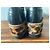 Prada Scarpe Richelieu con plateau in pelle nera e stampa leopardata Nero Stampa leopardo - vista 12