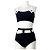 Chanel Costume da Bagno Due Pezzi con Logo CC Nero Bianco - vista 2