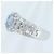 Autre Marque Pt900 Ring mit Aquamarin und Diamant Blau - Ansicht 3