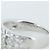 Autre Marque Pt900 Ring mit Aquamarin und Diamant Blau - Ansicht 5