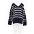 Autre Marque Braided Wollpullover marineblau