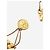 Chanel Orecchini a clip motivo borsa 2.55 Iconic CC in oro - vista 3
