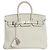 Hermès Borsa Birkin 25 in Togo bianca con hardware in palladio Bianco