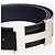 Hermès Black and navy reversible leather H belt - view 4
