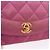 CHANEL Matelasse Chain Shoulder Bag Satin Pink Gold CC - vista 18