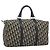Christian Dior Trotter Canvas Boston Bag Navy Silver