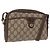 GUCCI GG Supreme Web Sherry Line Bag PVC Beige Gold 116 02 089